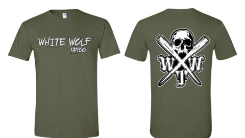 X logo military green Gildan Softstyle T-Shirt 64000