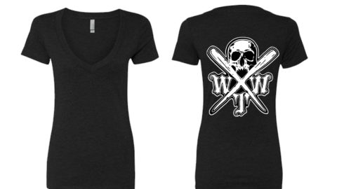 x logo black Next Level Women’s CVC Deep V – 6640